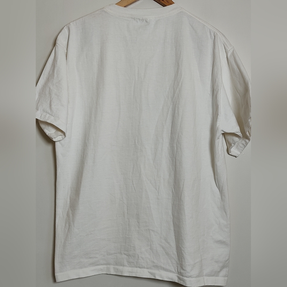The Aussie T Company Vintage Heavy Cotton Recycle ♻️ Reuse White Graphic T-Shirt - Picture 9 of 9